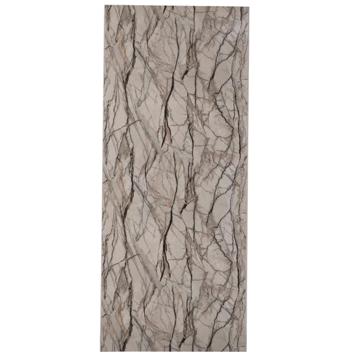 Panneau mural en PVC brillant en marbre de pierre de 1 mètre de large